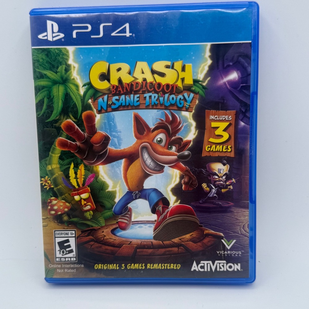 Activision Crash Bandicoot N Sane Trilogy PS4 One Size Blue Excellent Remastered